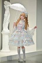Candelabra Ode - Doll-like Sweet Lolita JSK Dress, Side Zipper - image 9