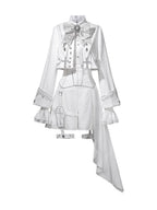 Silver Covenant - White Ouji Lolita Embroidery Coat and Shorts Set with Cross - image 9