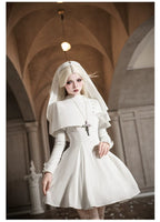 Nihil - Gothic Nun Lolita OP Dress, Irregular Hem Cape and Accessories - image 27