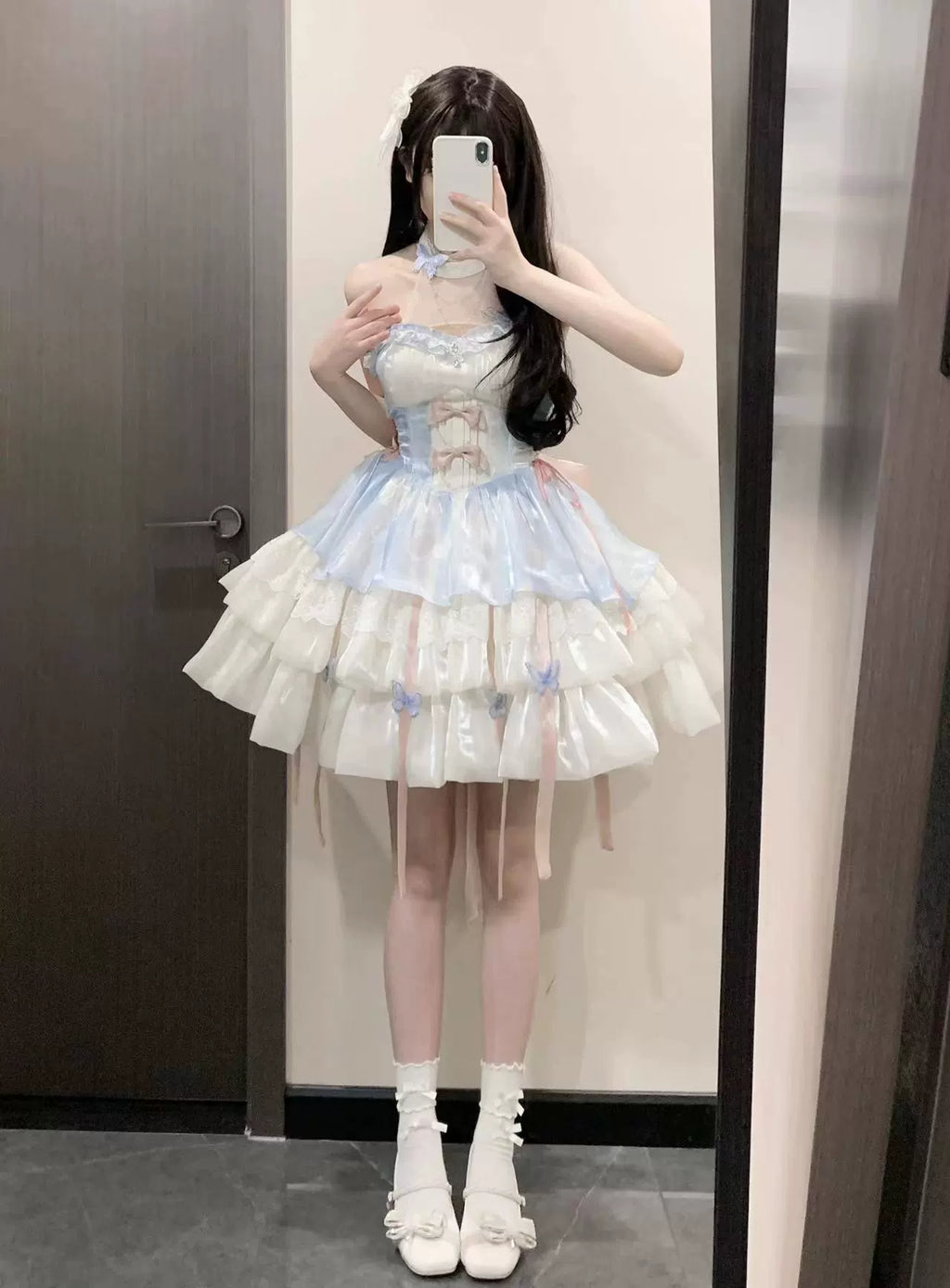 Love Goddess - Elegant Lolita Dress Halter Puff Princess JSK Dress - image 2