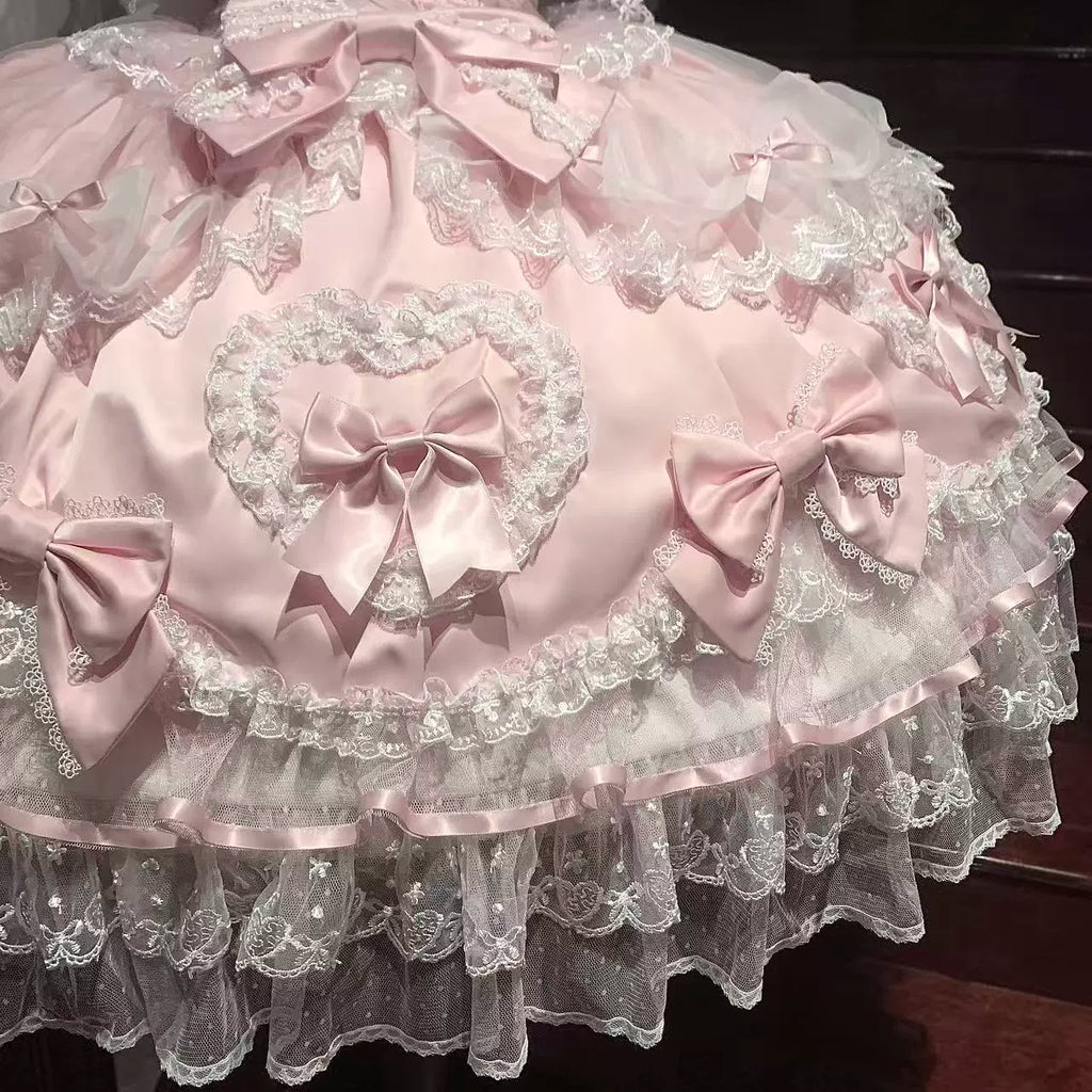 Velvet Sweetheart - Doll-like Sweet Lolita Jumper Dress, Bow Accents - image 14