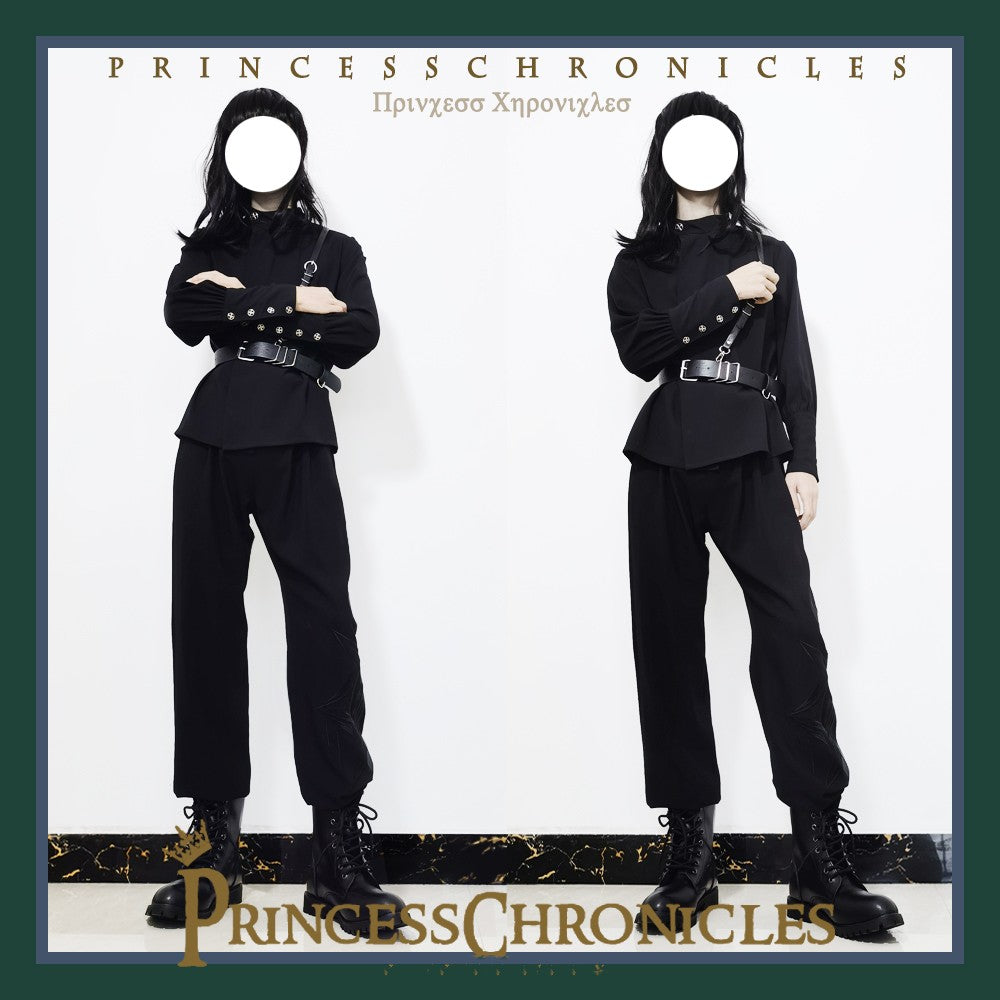 The Stars Change - Ouji Lolita Embroidery Brolita Trousers - image 14