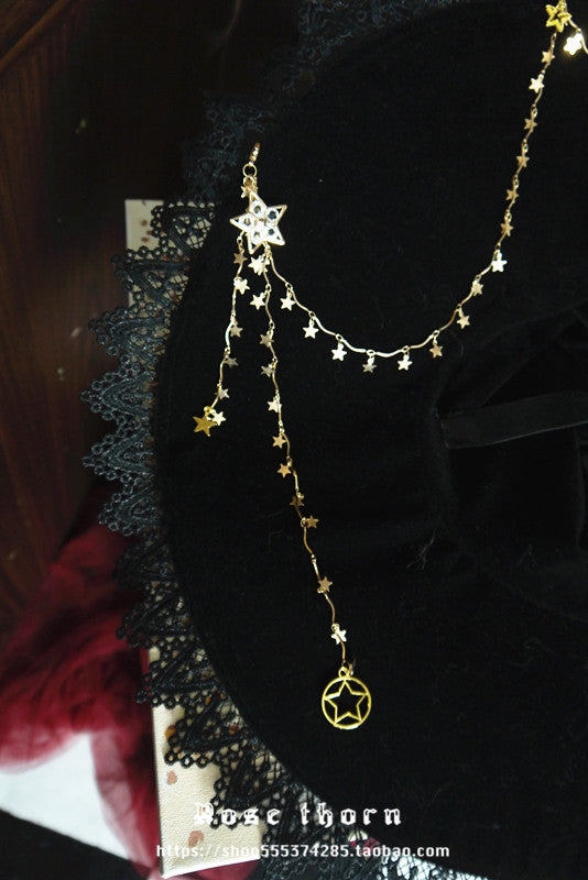 Twinkle Veil Lolita Halloween Witch Hat - image 13