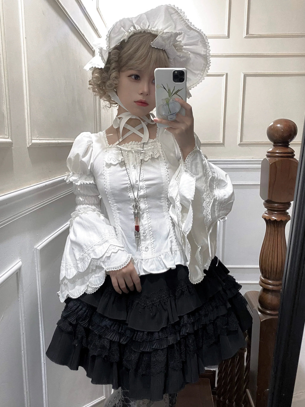 Haruhime Momoko - Cotton Old School Lolita Blouse Collection - image 5