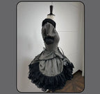 Striped Cross - Gothic Coordinated Lolita Set, Adjustable Blouse & Skirt - image 64