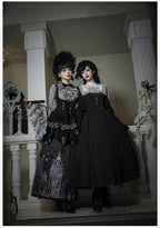 Raven's Night Song Oriental Gothic Lolita Dress Set - image 19