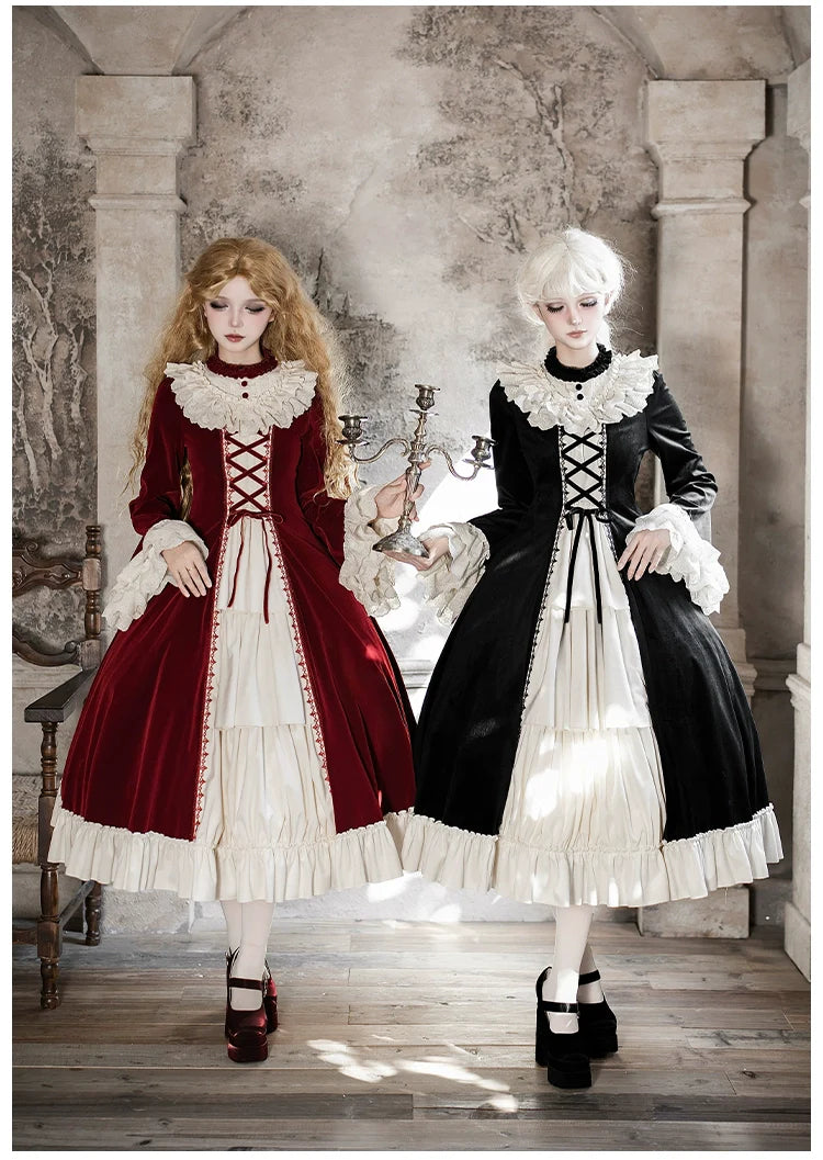 The Nutcracker - Winter Classic Lolita OP Dress, Front Opening and Accessories - image 1