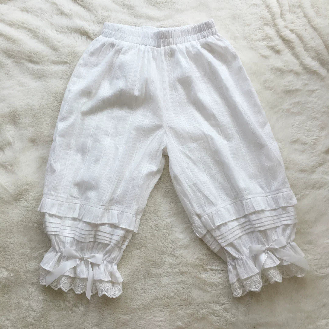 Sweet Lolita Jacquard Cotton Bloomers, Accordion Pleats - image 1