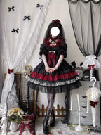 Night of Berea Gothic Lolita OP Dress in Black and Red - image 15