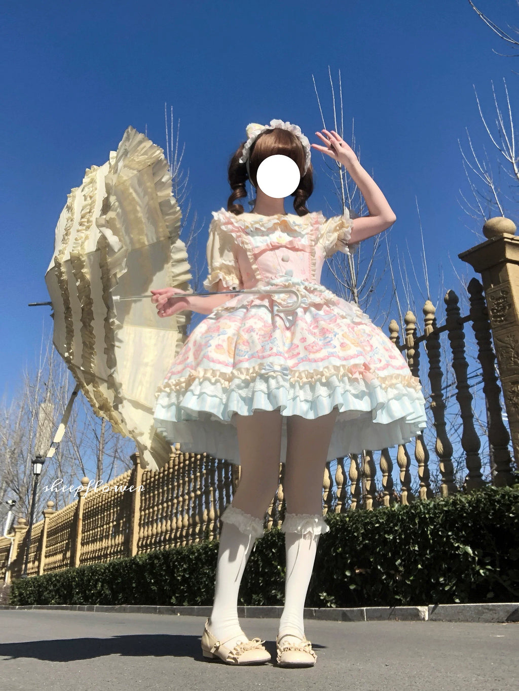 Sweet Cat Fruit Candy - Sweet Lolita Dessert Printed JSK Dress, Bows & Ruffles and Accessories - image 18