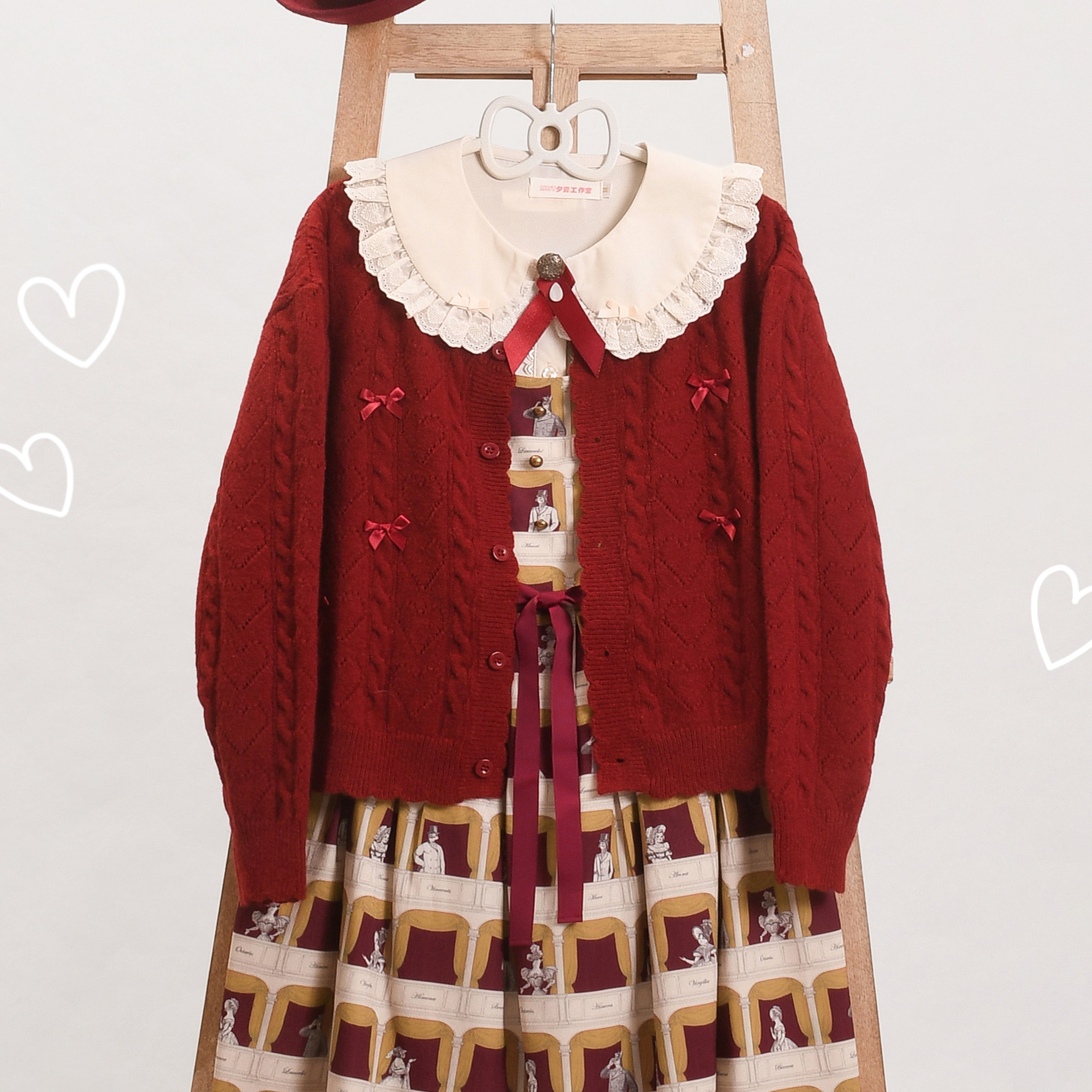 Hollow Out Long Sleeve Lolita Cardigan Multicolors - image 34