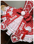 Old School Lolita Halter Neck OP Dress, Polka Dot Accent - image 60