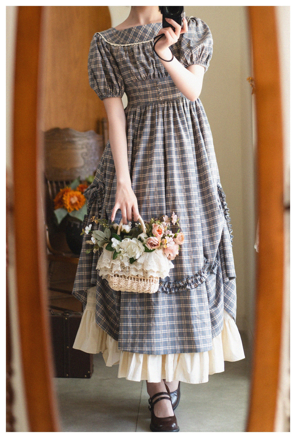 Forest Picnic - Classic Lolita OP Dress with Off-Shoulder and Lifting Hem - image 32