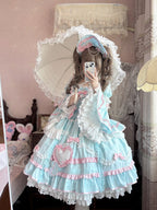 Audelia - Plus Size Sweet Lolita OP with Halter Neckline and Accessories - image 4