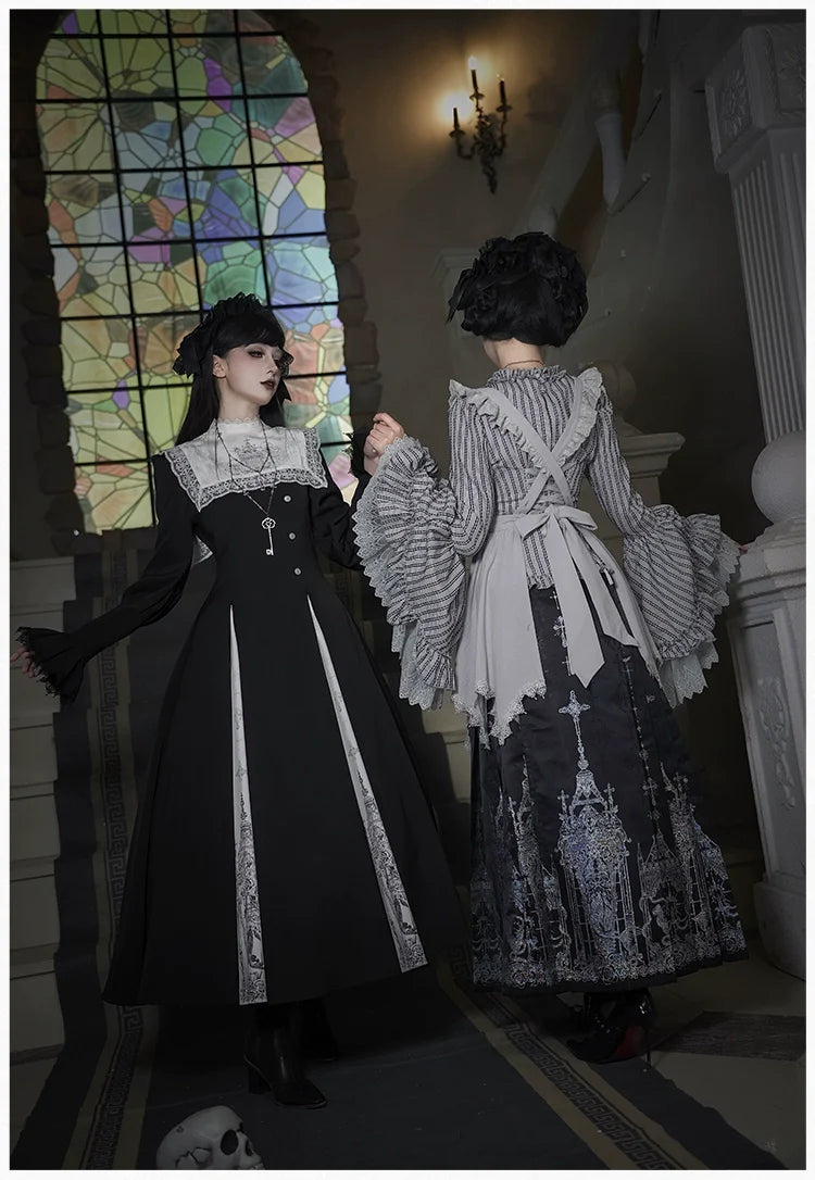 Raven's Night Song Oriental Gothic Lolita Dress Set - image 26