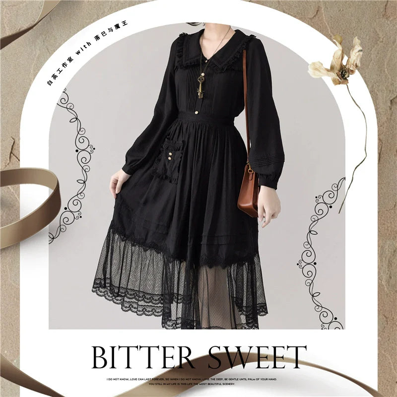 Elegant Lolita Shirt and Midi Skirt Options - image 10