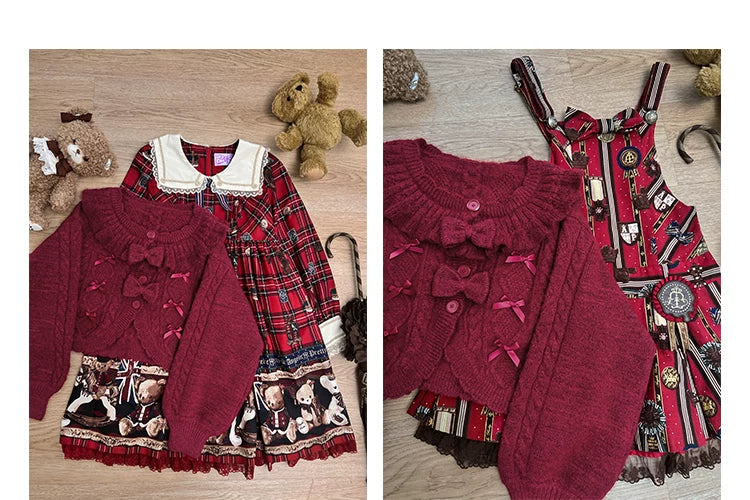 Napoleon Pastry - Sweet Lolita Cardigan, Detachable Bows - image 33