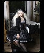 Bone-Eroded Butterfly - Gothic Lolita JSK & SK Set - image 14