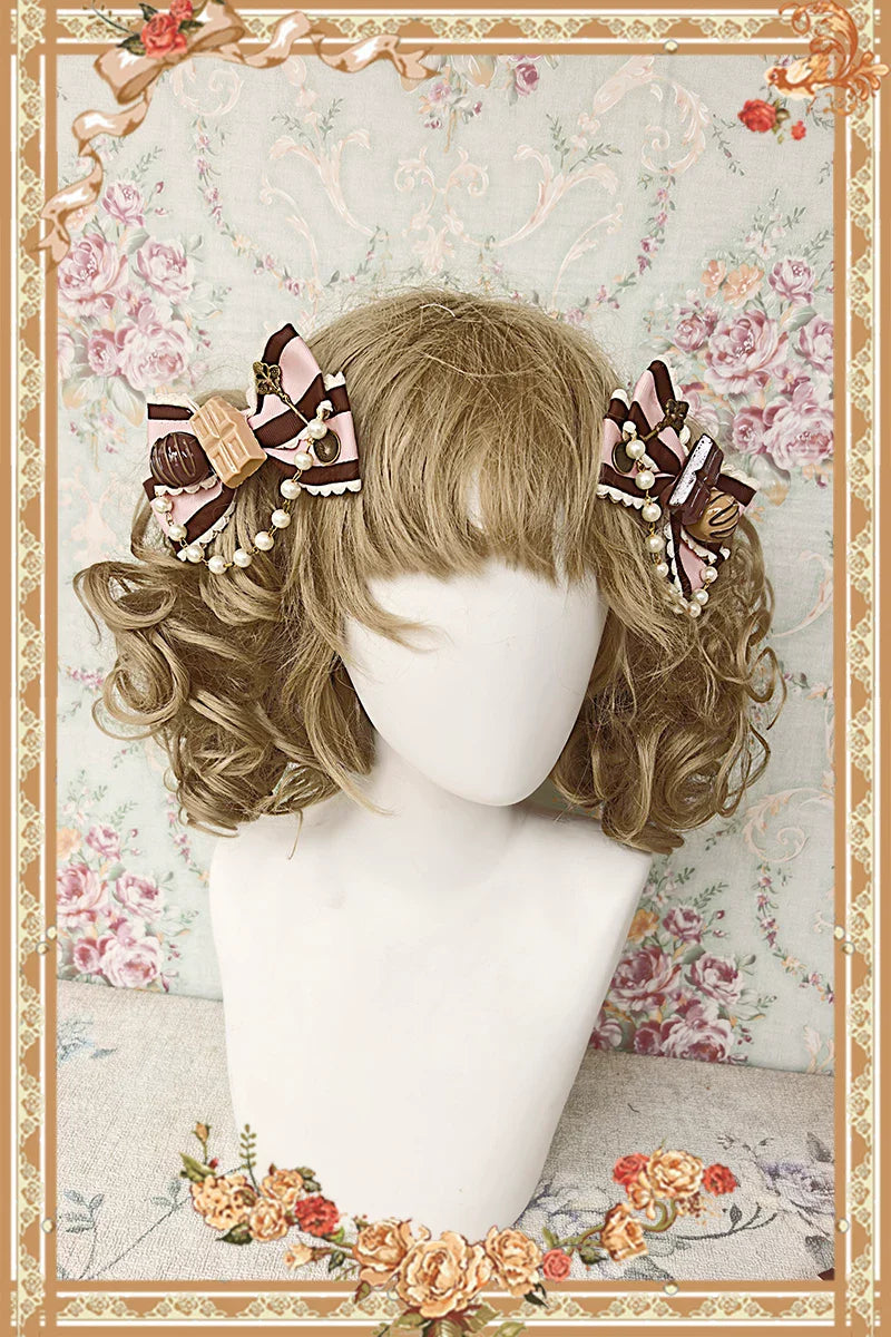 Chandelier - Old School Lolita OP Dress, Polka Dot, Chandelier Print and Accessories - image 31