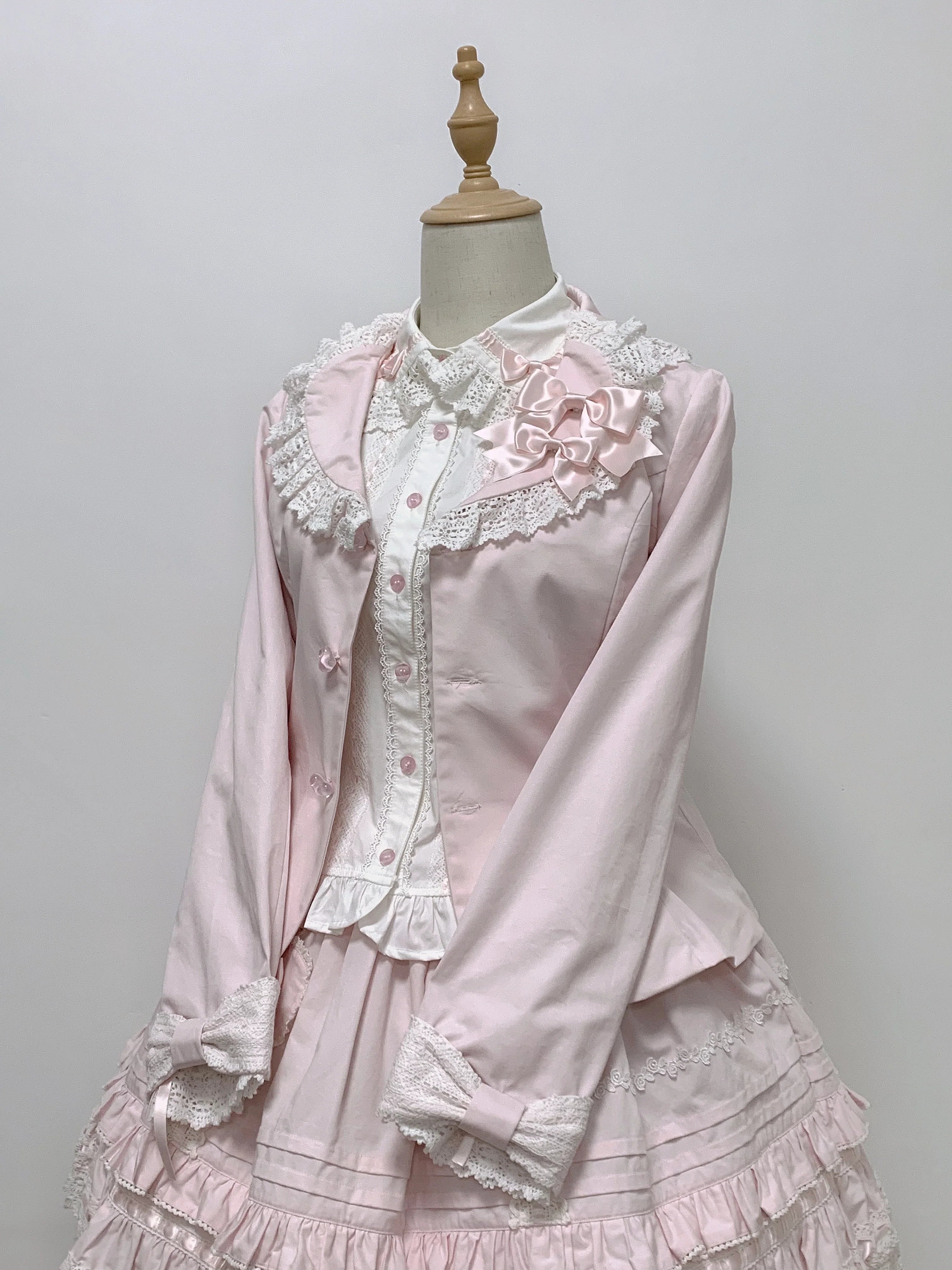 Bunny's Wish - Old School Lolita Coat, Flounce Hem Skirt - image 8