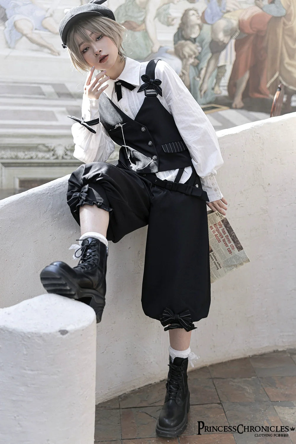 Secret Morning News - Vintage Ouji Lolita Vest Blouse Bloomers - image 32