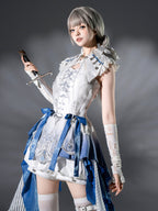 Blue Dragon Bone Ouji Lolita Shorts Suit with Trailing - image 7