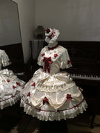 Paria Cream Strawberry Satin Lolita OP Dress and Accessories - image 27