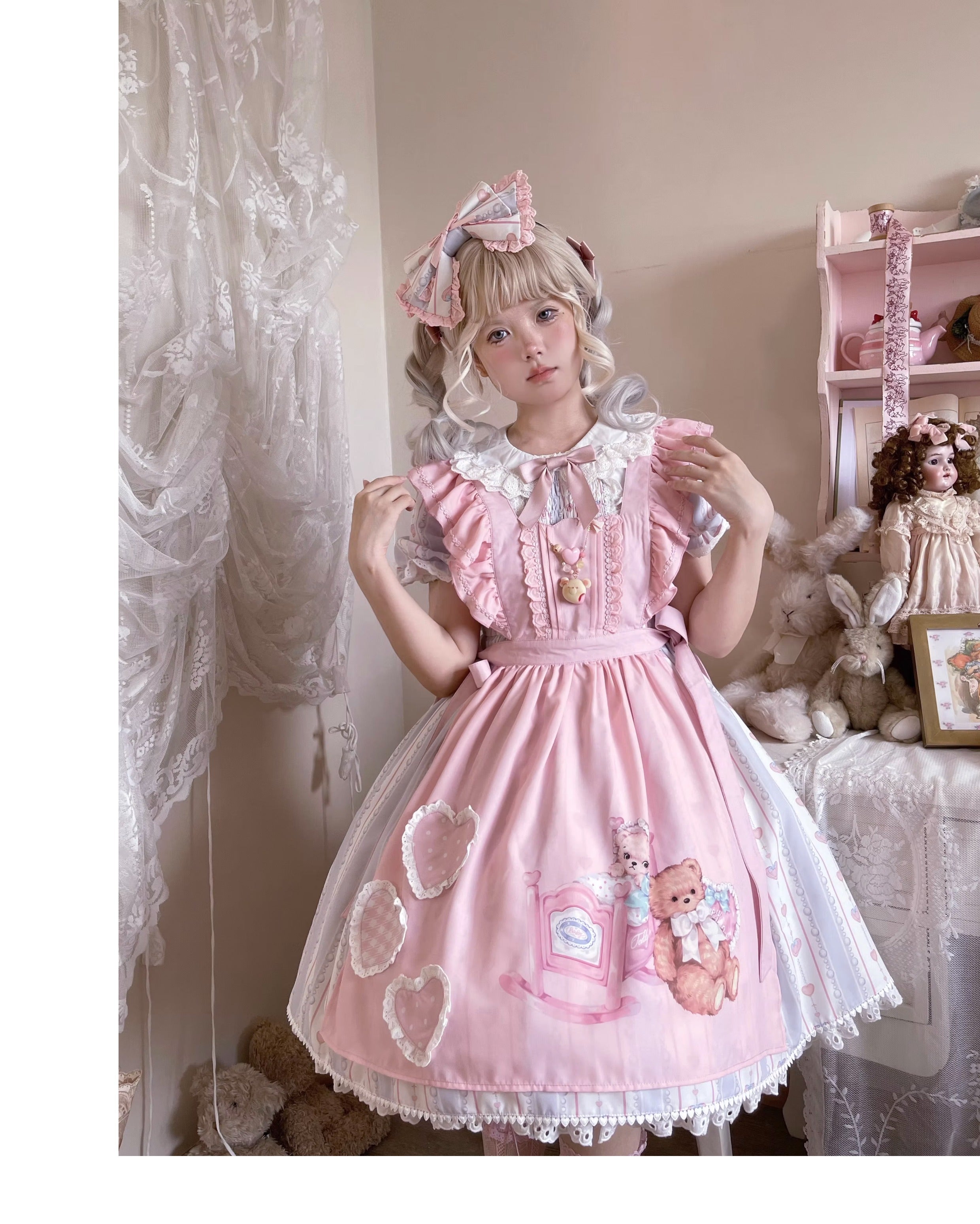Barbie Bear - Sweet Lolita Bear Print JSK and OP and Accessories - image 23