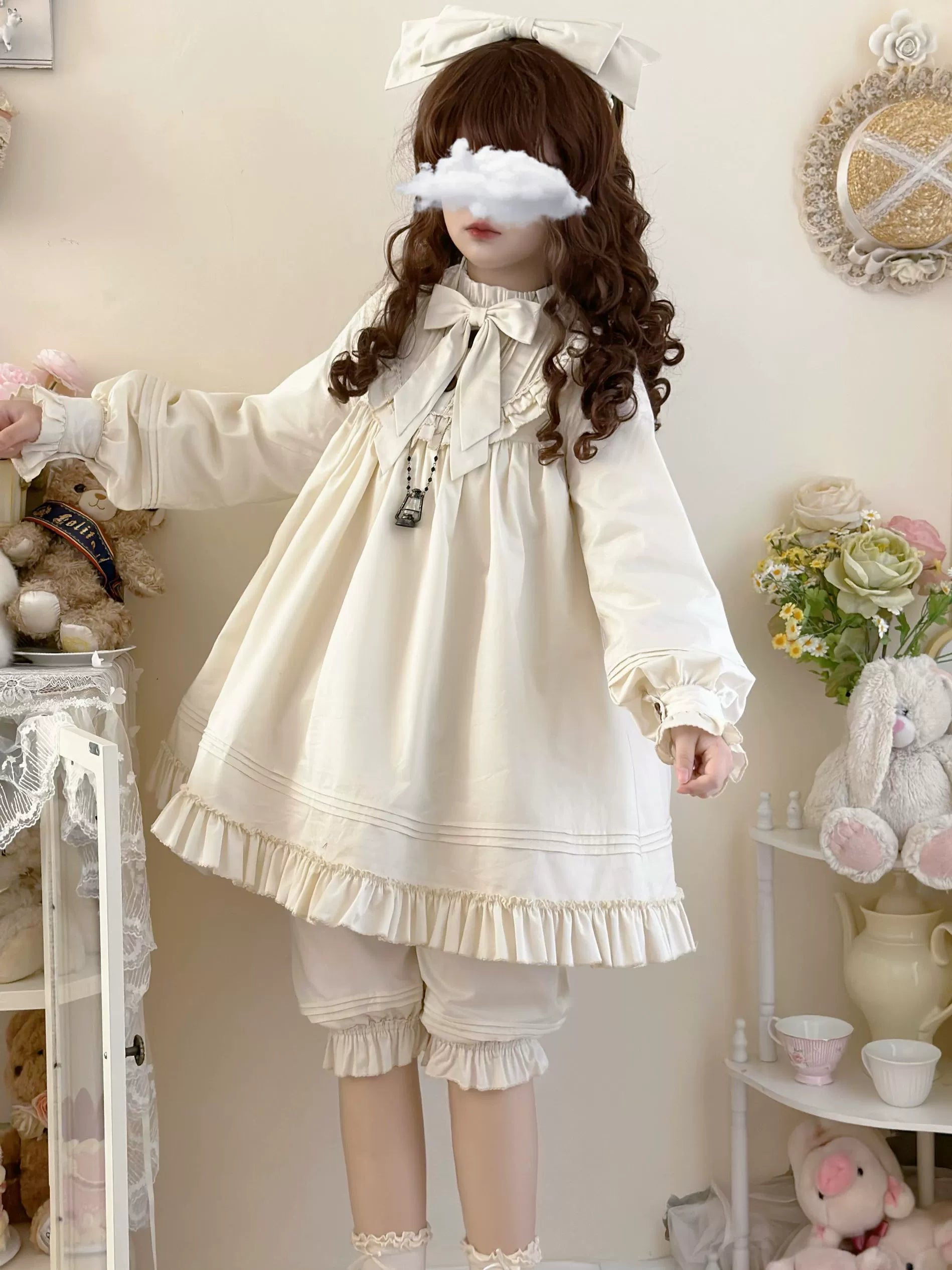Lullaby - Cotton Lolita OP Dress Kawaii Lolita Bloomers and Accessories - image 13