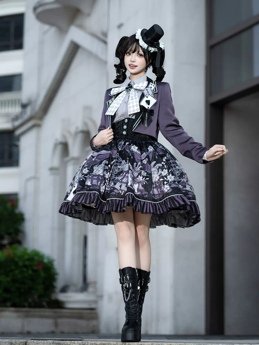 Magic Troupe - Gothic Lolita Outfit, Bunny Printed Skirt - image 3