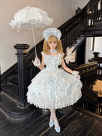 Sakura Blossom Dream - Dreamy Sweet Lolita JSK Dress, Abundant Lace & Bows - image 2