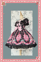 Strawberry Chef - Printed Old School Lolita OP and Accessories - image 18