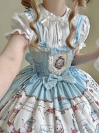 Rabbit Collection Box - Bunny Print Kawaii Lolita JSK Dress, 3 Colors - image 29