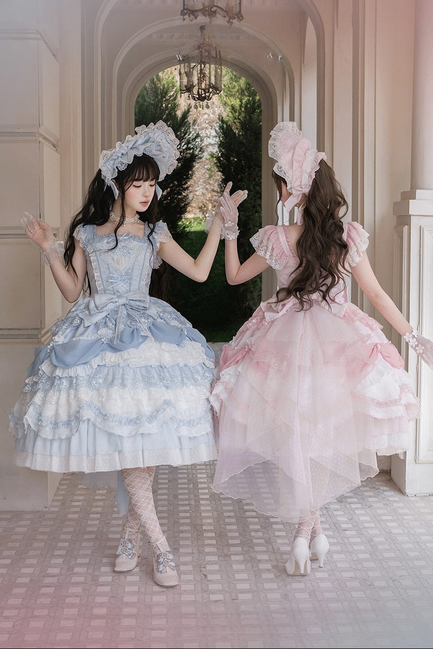 Wedding Poem Lolita JSK, Train and Bonnet Set - image 3