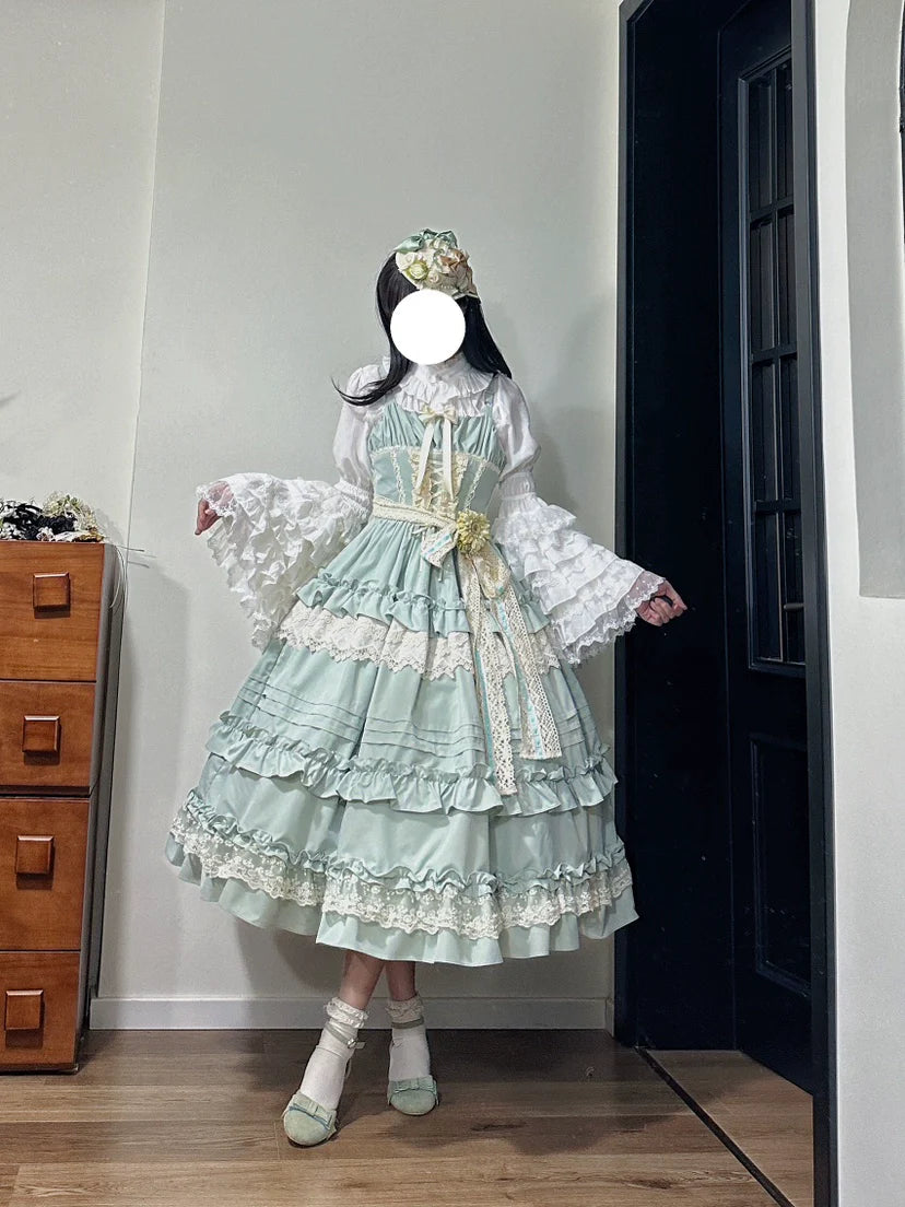 Lilianne Elegant Lolita Ruffled Hem JSK Dress - image 17