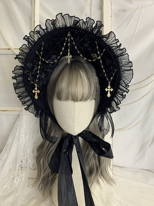 Gothic Lolita Bonnet and Detachable Veil BNT Headdress - image 1
