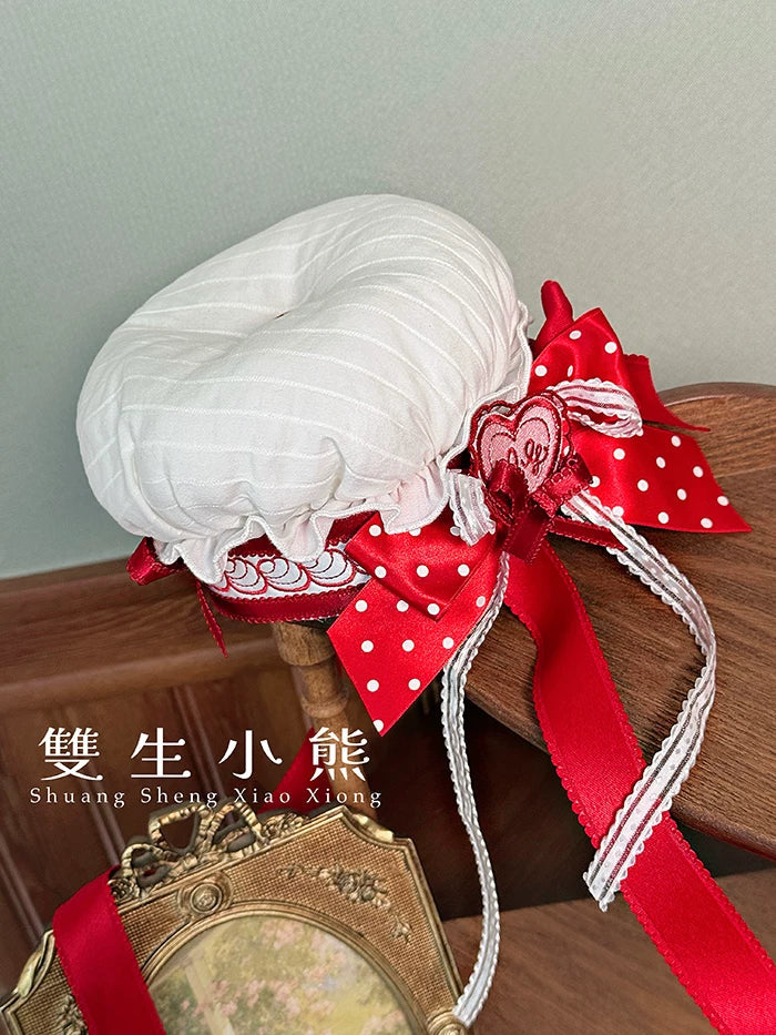 Bite The Cake - Sweet Lolita Accessories, Red & White Polka Dots - image 16