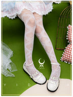 Stretchy Lolita Summer Lace Ribbon Printed Pantyhose - image 5