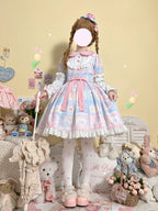 Sweet Bunny Bear - Sweet Lolita Dress Long Sleeve Winter Lolita OP - image 2