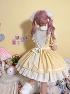 Cat Cafe - Maid Lolita OP dress with Detachable Bow and Apron - image 6