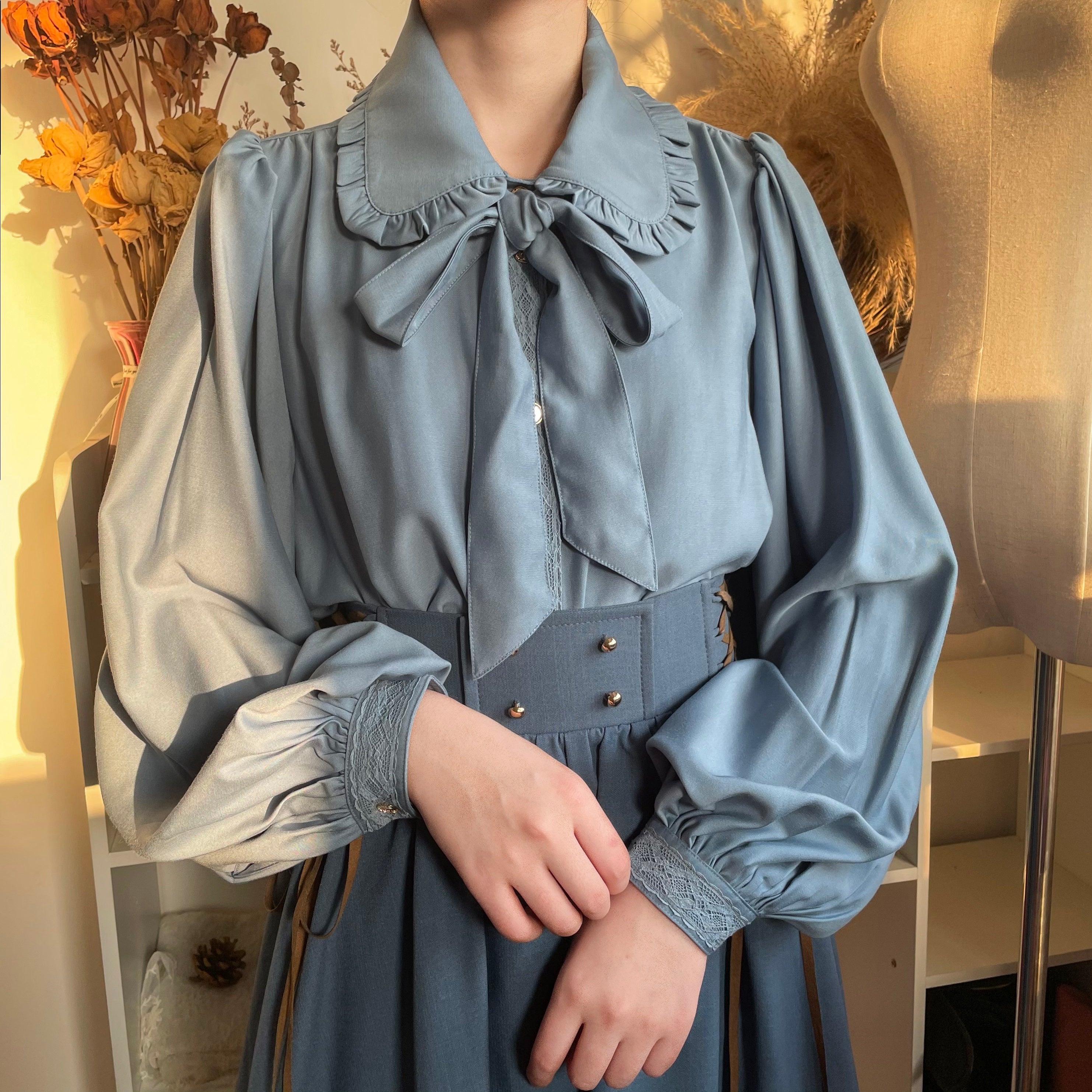 Mayer's Whisper - Vintage Lolita Large Sleeve Blouse - image 21