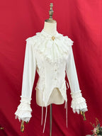 Broken Winged Bat - Gothic Lolita Shirt & SK Set, Bat-wing Shaped Hem - image 2