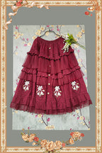 Melaleuca Lily - Embroidery Country Lolita Blouse and Skirt and Accessories - image 24
