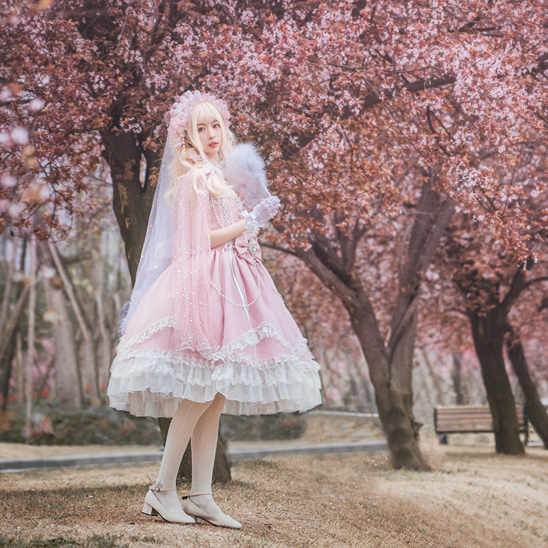Fate Quartet Gothic Bridal Lolita JSK Dress - image 9
