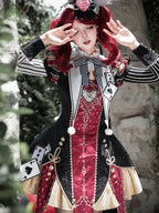 Gothic Lolita Jacquard Dress with Pointed Tail Hem and Accessories - image 10