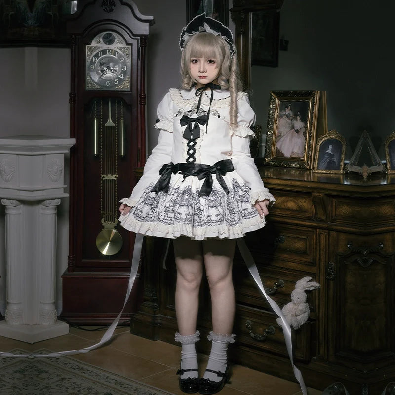 Doll Night - Vintage Twin Lolita OP Dress Embroidered Doll Dress - image 3