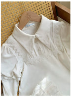 The Vow - Solid Lolita Sweater, Juliet Sleeve, Pointed Collar - image 15