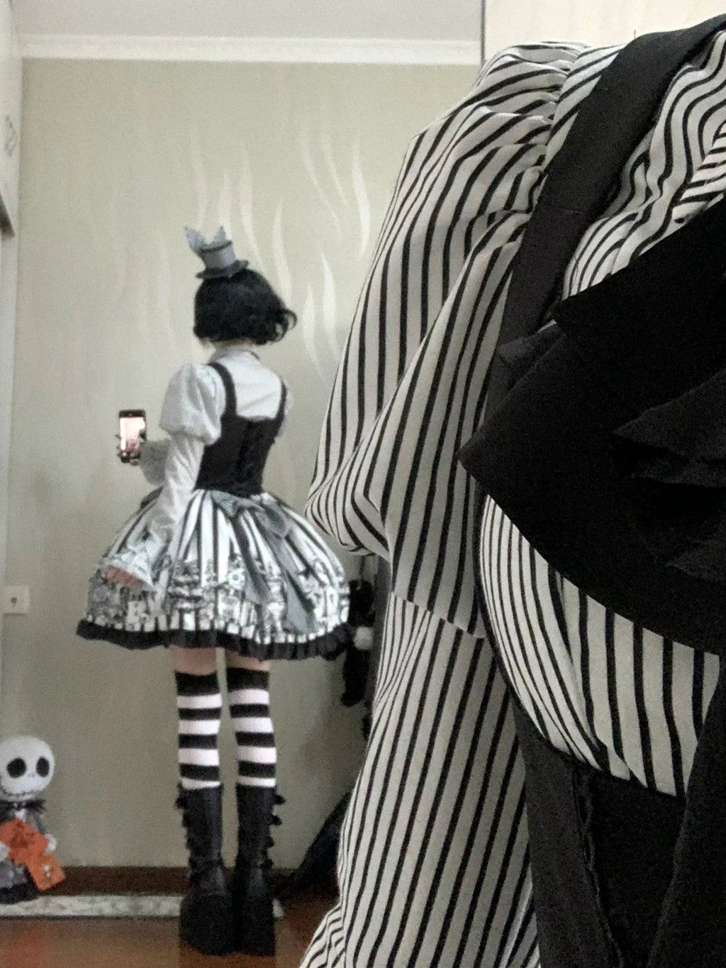 Strange Christmas - Striped Gothic Lolita JSK, Bust Supporting Dress - image 7
