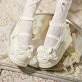 Milky Puff - Sweet Lolita Heels Shoes, Round Toe With Petite Wedge - image 30