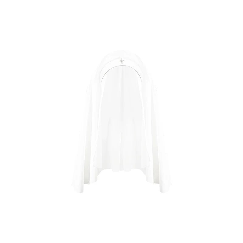 Nihil - Gothic Nun Lolita OP Dress, Irregular Hem Cape and Accessories - image 49